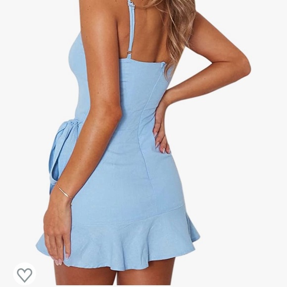 NWOT Relipop wrap front ruffle mini dress - Picture 3 of 7